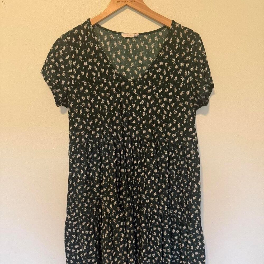Lush Women's Green and White Dress